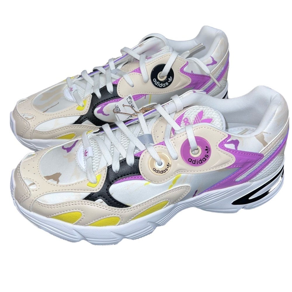Adidas Women's Purple, Yellow, and Black Sneakers